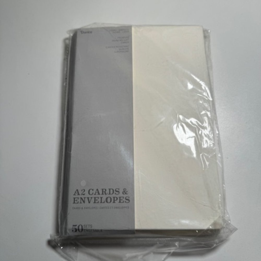 Darice 50 Count Pack White Announcement A2 Envelopes  NEW IN SEALED PACKAGE